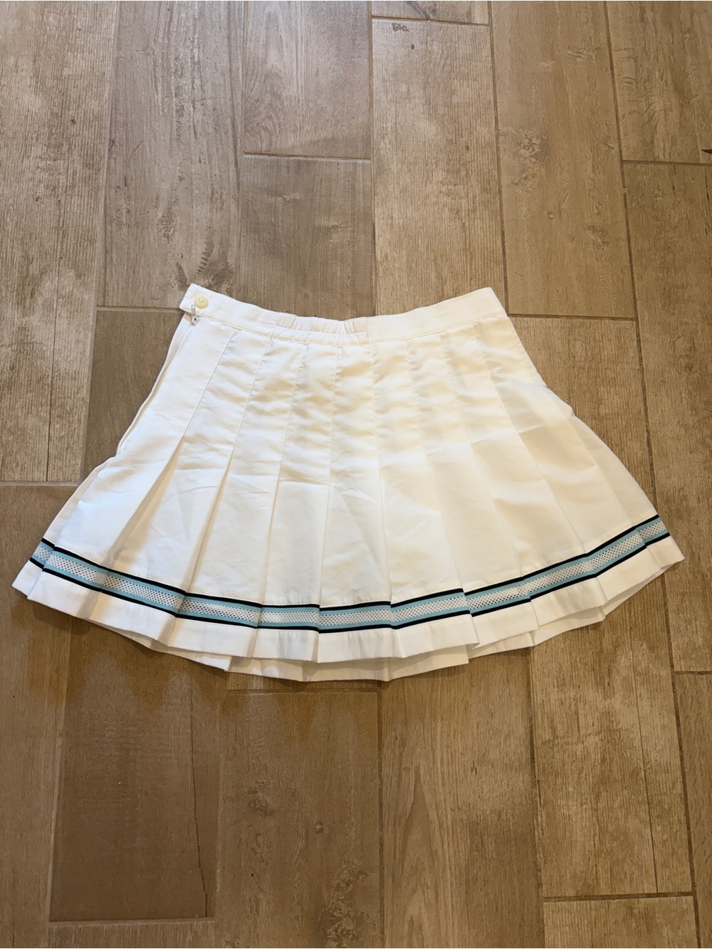 Tennis Mini Skirt with Teal and Black Trim